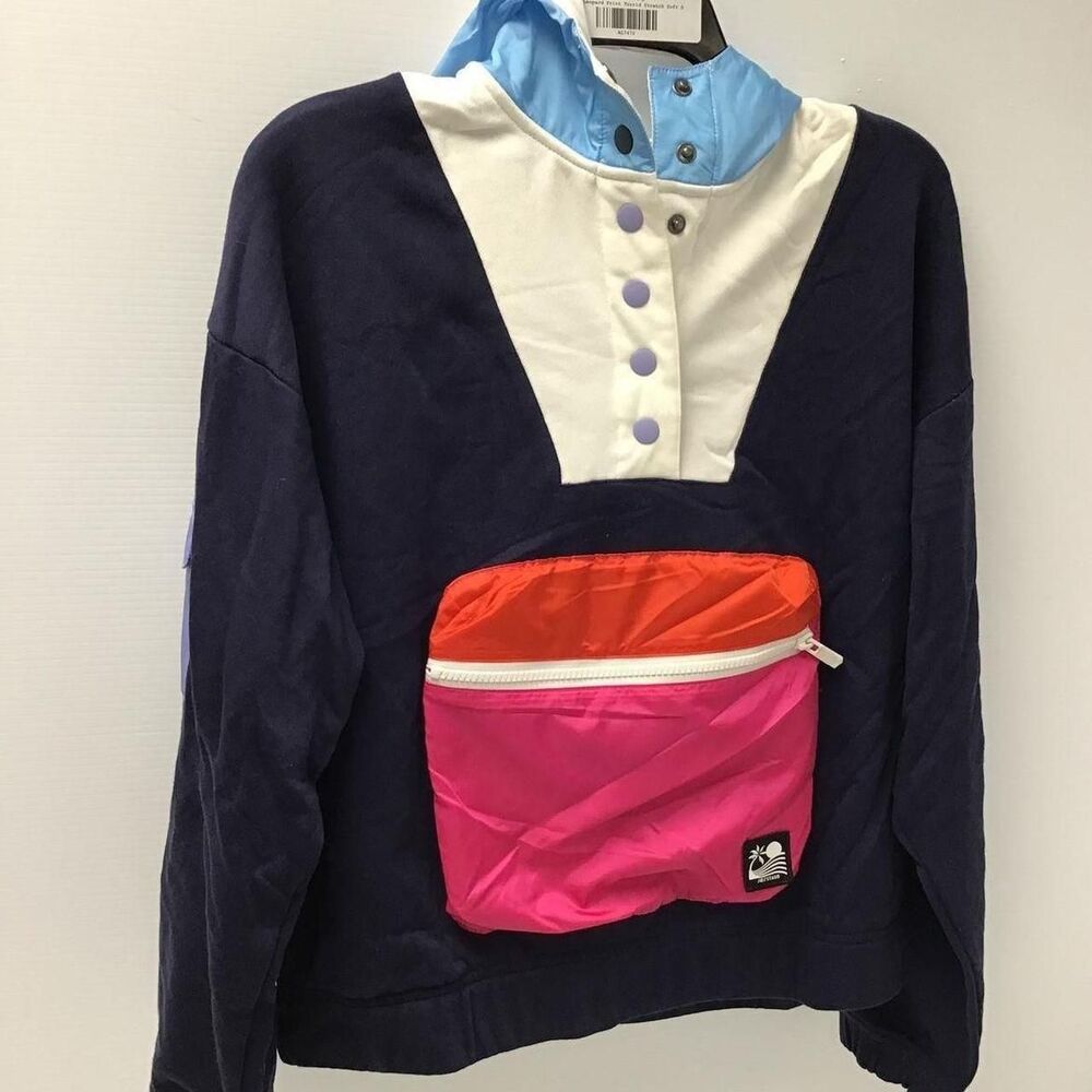 NEW BALANCE x Staud | Womens Colorblock Windbreaker Hoodie XS Surf Jacket NwT